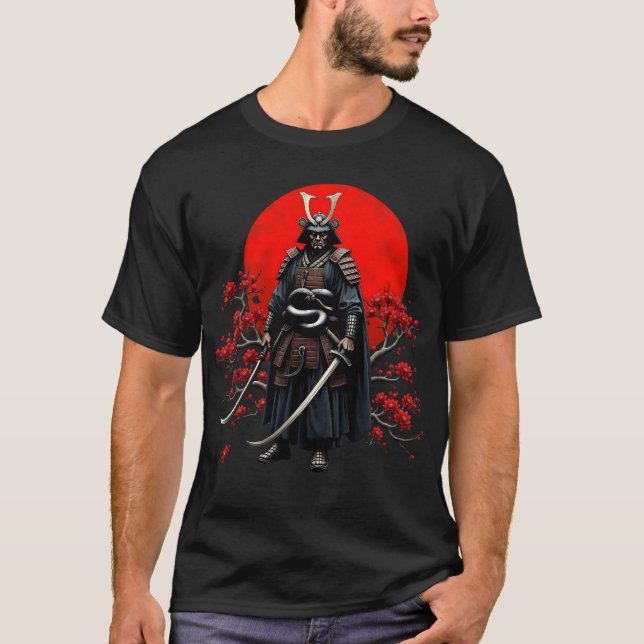 Japanese Samurai Warrior T-Shirt (Devant)