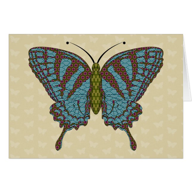 Japanese Swallowtail Card (Devant Horizontal)