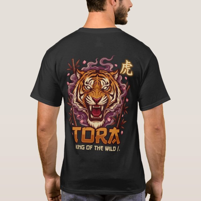 Japanese Tiger "TORA" Streetwear T-Shirt (Dos)