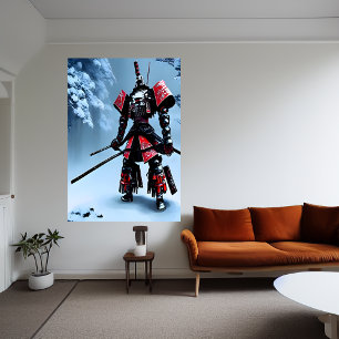 Japaneses Mech Samurai AI Art Poster