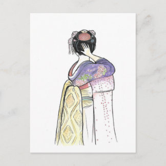 Japon Geisha carte postale Art