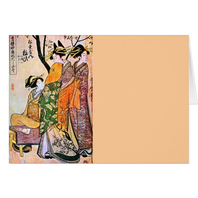 Japon Graving Three Geisha 1911 (Devant horizontal)