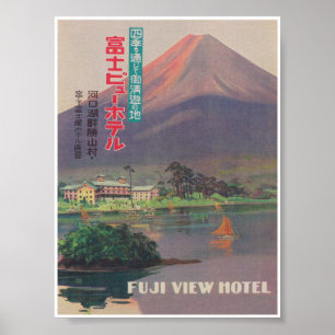 Japon, Mt Fuji, affiche Vintage voyage