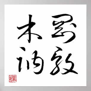 [ JAPON ] SUPER COOL 4 KANJI idiome 002-4 Affiche