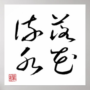 [ JAPON ] SUPER COOL 4 KANJI idiome 004-2 Affiche