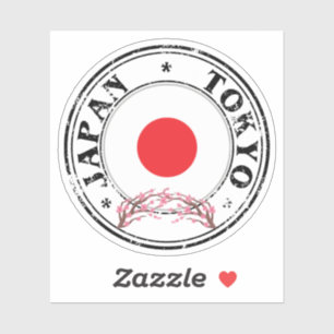 Japon Tokyo Sticker Sticker Drapeau rond pour le l