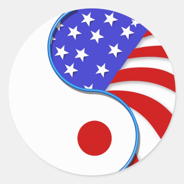 Japon USA Yinyang autocollant d'appel (Devant)