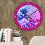 Japon vintage, Grande vague de Kanagawa horloge ka<br><div class="desc">HORLOGE DU MUR (日 本 /Japon) : Des designers regardent avec l'art japonais célèbre des temps anciens - "Grande vague au large de Kanagawa" l'une des représentations les plus pittoresques du Japon. De l'histoire : "Katsushika Hokusai The Great Wave Off Kanagawa (1830) The Great Wave of Kanagawa, aussi connu sous...</div>