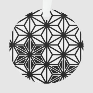 Japonais Asanoha motif - blanc et noir