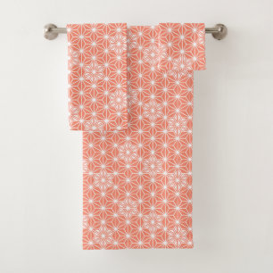 Japonais Asanoha ou Star Motif - corail rose