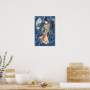 Japonais Geisha (1828) Keisai Eisen - Poster Matte