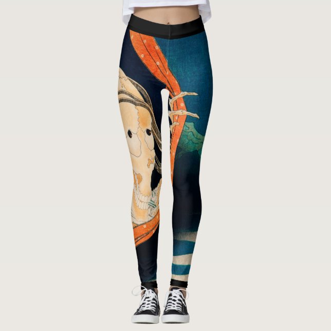 JAPONAIS GHOST IMPRIMER Leggings IMPRIMÉS (Devant)