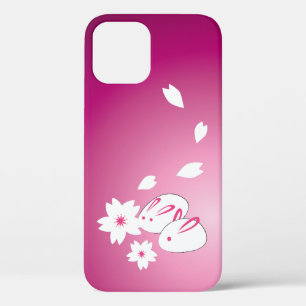 Japonais lapins de neige et Sakura iPhone 12 Coque