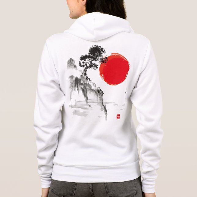 Japonais lave l'encre montagne et Sweat - shirt à  (Dos)
