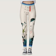 JAPONAIS OISEAUX IMPRIMÉS Leggings