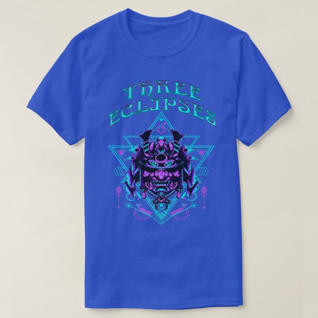 Japonais Samurai Cyborg Oni Masque Premium T-Shirt (Design devant)