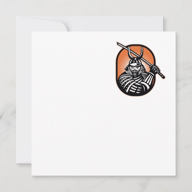 Japonais Samurai Warrier Sword Retro (Devant)