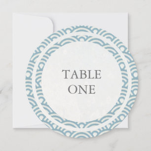 Japonais Seigha Stylisé Vagues Numéro de table ron