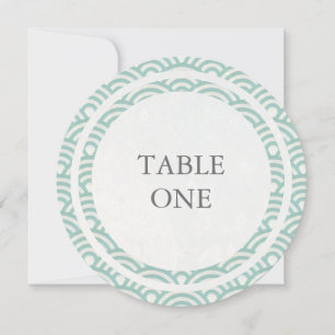 Japonais Seigha Stylisé Vagues Numéro de table ron