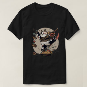 Japonaise Chat Nourriture guerre T-shirt Homme et