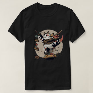 Japonaise Chat Nourriture guerre T-shirt Homme et