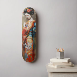 Japonaise Geisha kawaii fille anime Skateboard