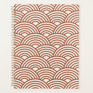 Japonaise Seigaiha Vave Rust Terracotta