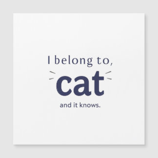 J'appartiens à mon chat