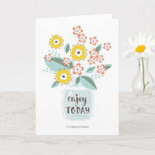 Jar de fleurs Carte d'anniversaire