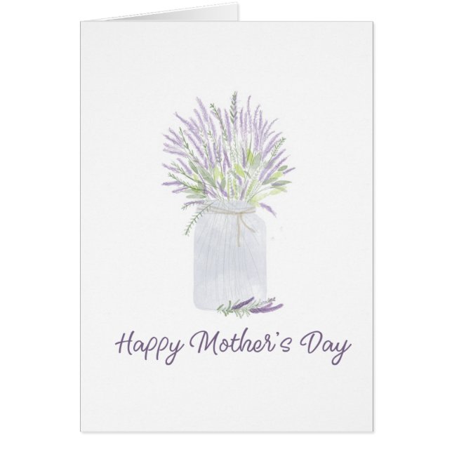 Jar lavande aquarelle dessinée à la main Joyeuse M (Devant)