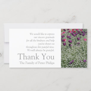 Jardin 1 Tulipes Sympathie Merci 2 Carte photo