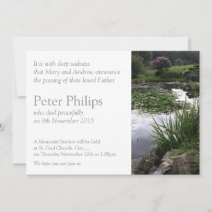 Jardin 2 paisible Faire-part funéraire de l'étang