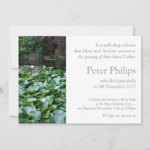 Jardin 5 Lotus Faire-part funéraire