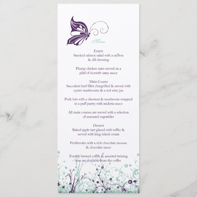 Jardin 9 de papillon de ~ de menu (Devant)