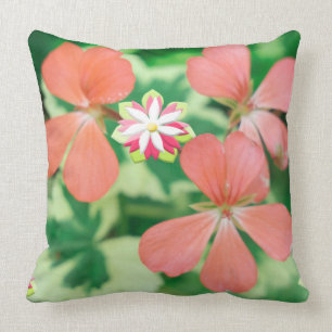 Jardin à fleurs orange personnalisé Coussin doux