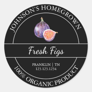 Jardin à la maison Étiquette de figues bio frais