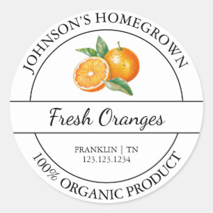 Jardin à la maison Étiquette orange frais