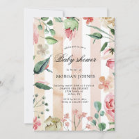 jardin à ressort élégant Baby shower Invitation