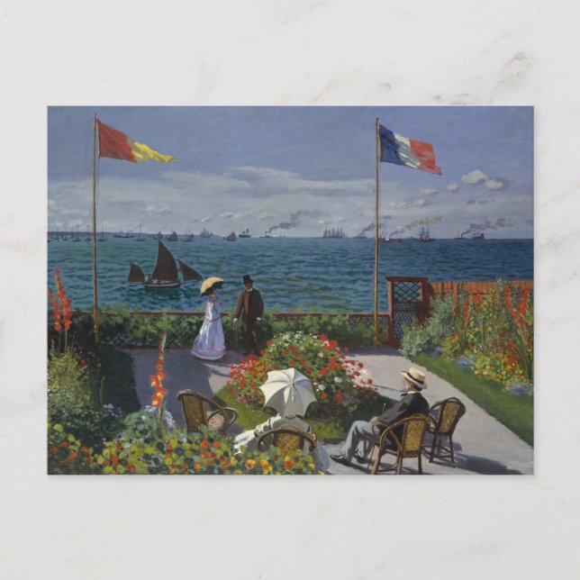 Jardin à Sainte-Adresse par Monet Carte postale (Devant)