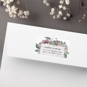 Jardin anglais   Étiquettes d'adresse de retour fl