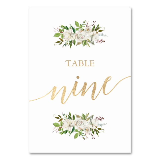 Jardin antique | CARTE D'OR MARIAGE Floral 9 (Dos)