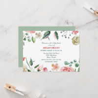 Jardin Aquarelle Florale Baby shower Invitation