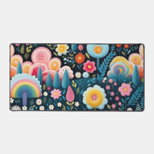 Jardin Arc-en-Ciel Fantaisiste Motif Floral Fantas