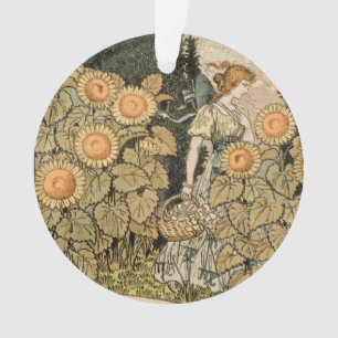 Jardin Art Nouveau de tournesol Femme Grasset