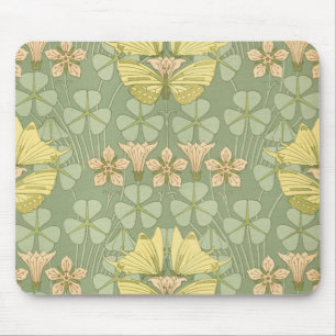 Jardin Art Nouveau papillons - Tapis de souris