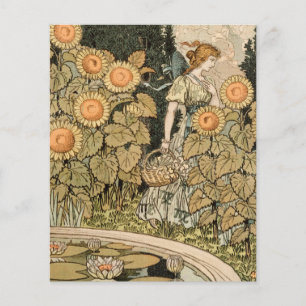 Jardin Art Nouveau Tournesol Femme Grasset