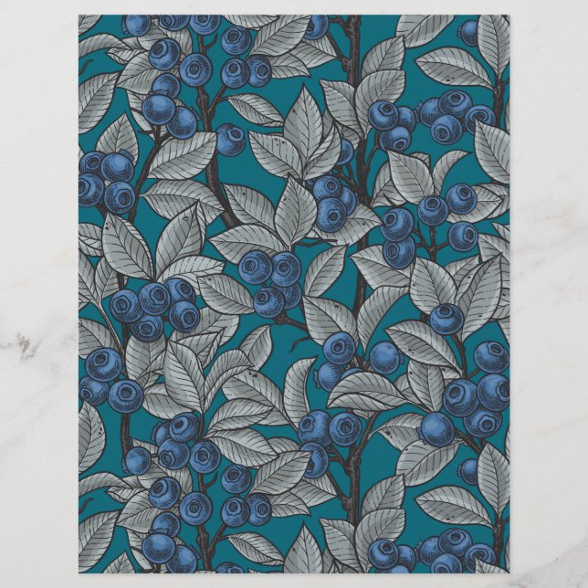 Jardin aux bleuets, bleu et gris (Devant)