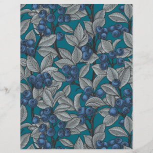 Jardin aux bleuets, bleu et gris