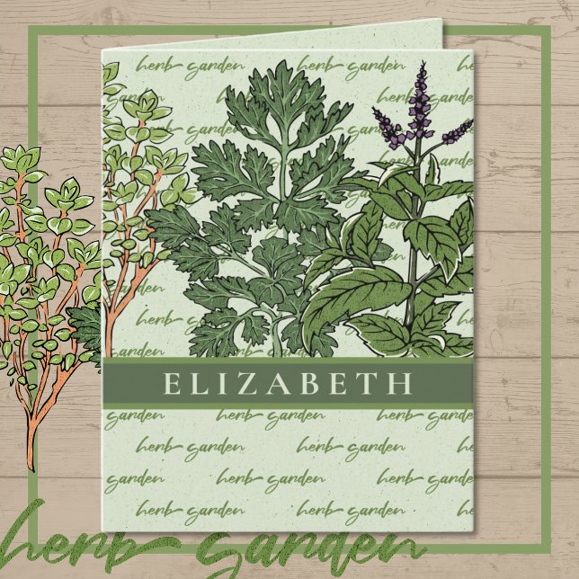Jardin aux herbes (Herb Garden Note Card)