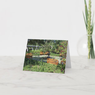 Jardin avec fontaine sur la Carte de Sympathie